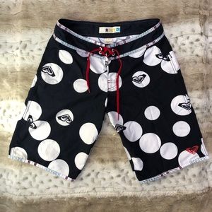 Roxy Juniors Blue White Swim Surf Shorts 3